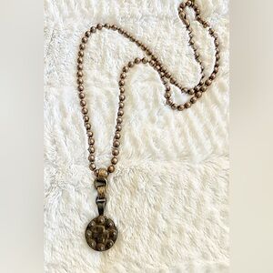 Copper Alj Cross 32 inch long Necklace